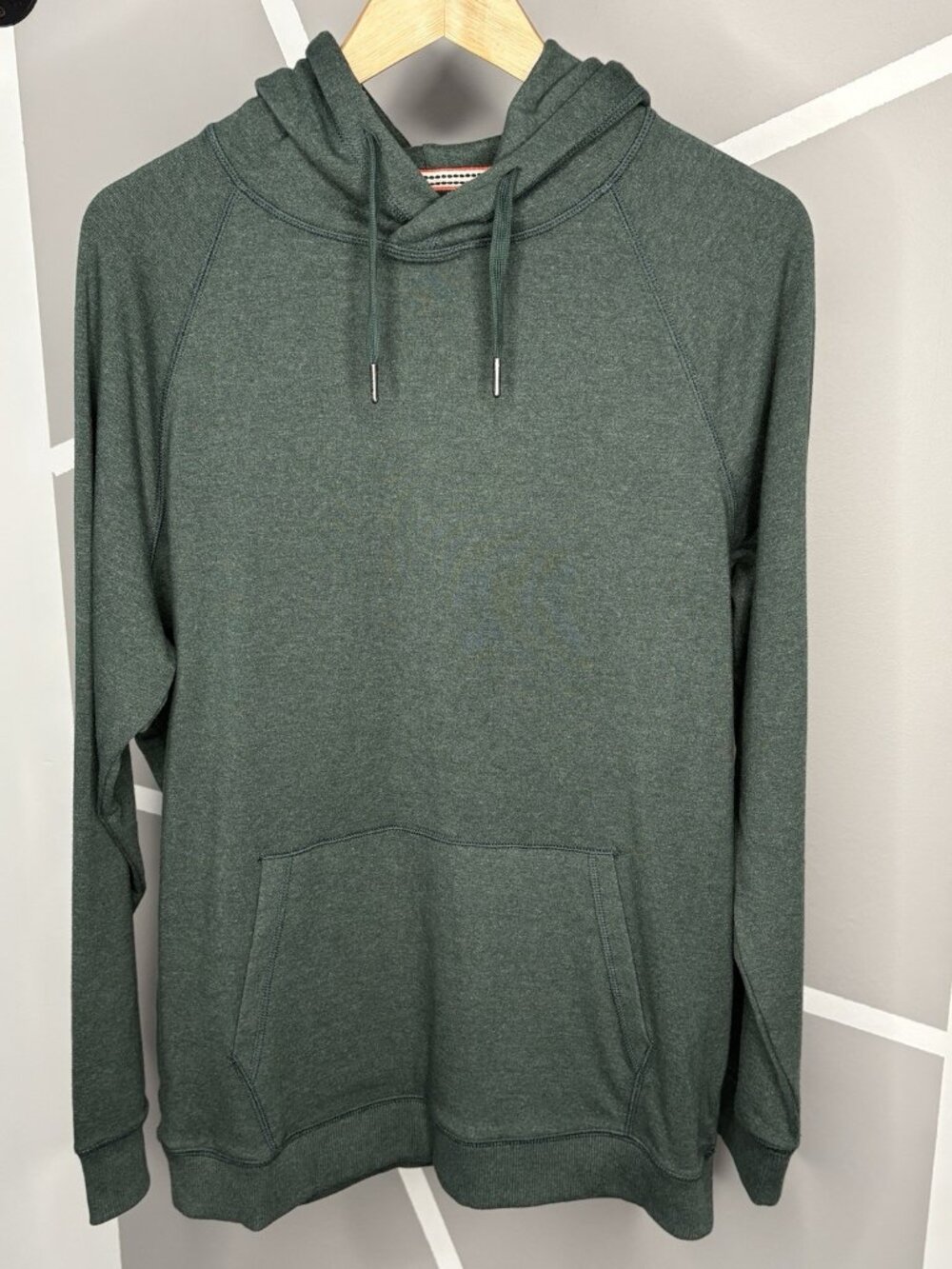 Normal Brand Puresmo Hoodie Men’s L Dark Green Soft Stretch Pullover